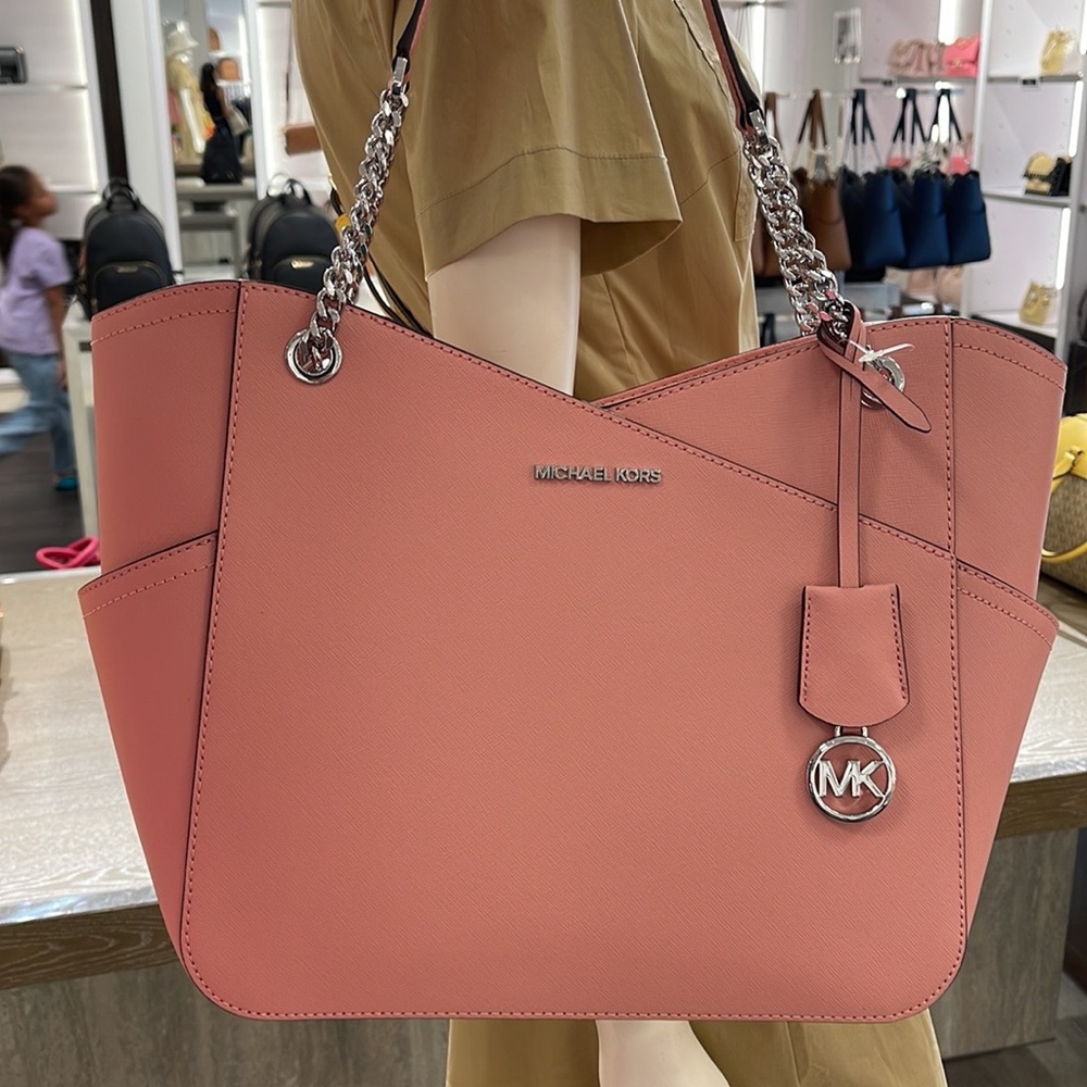 MICHAEL KORS
Jet Set Large X Chain Saffiano Leather Shoulder Tote
PRIMROSE 
NWT - Picture 2 of 16